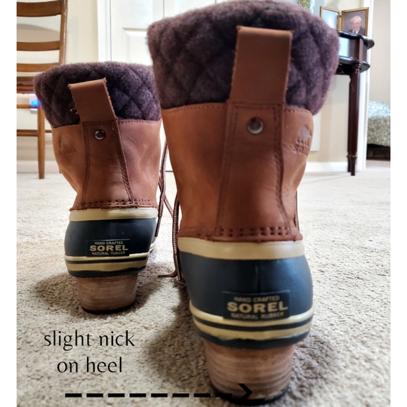 Sorel Women's Waterproof Leather & Rubber Boots size 10.5 - Picture 4 of 10